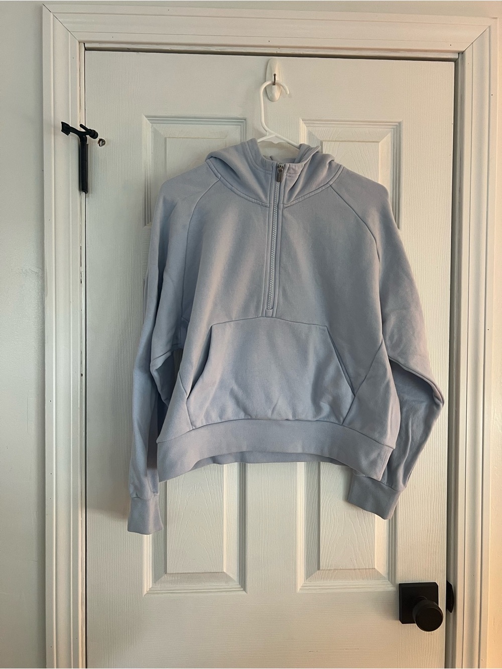 Athleta Light Blue Half-Zip Cowl Sweater